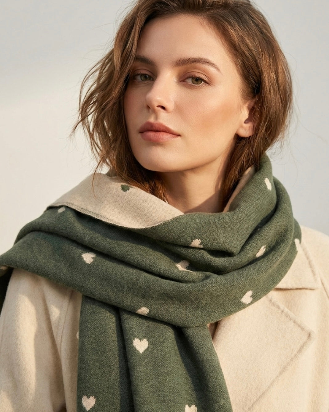 Lady Love Olive Green Scarf