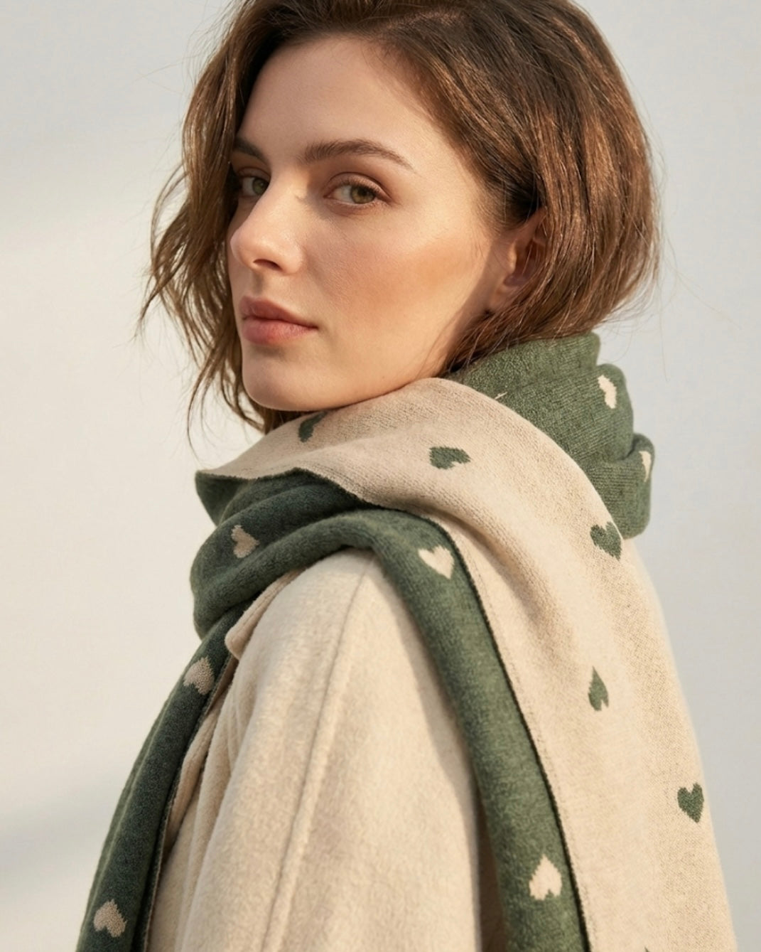 Lady Love Olive Green Scarf