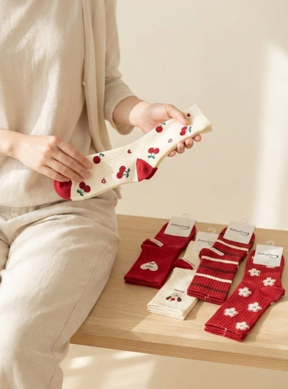 Berry Cherry Soft Socks