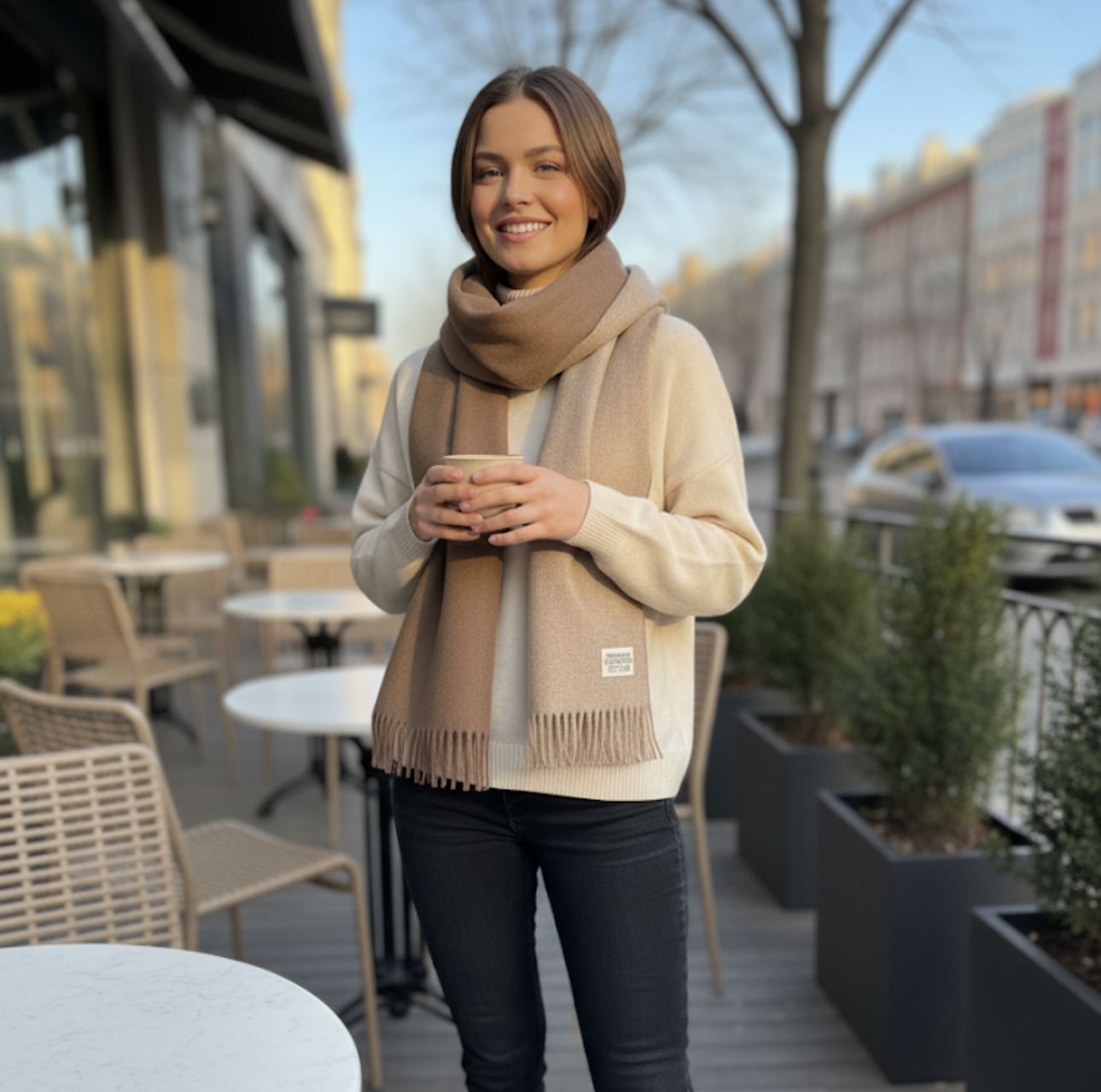 Light Eart tone Soft Scarf