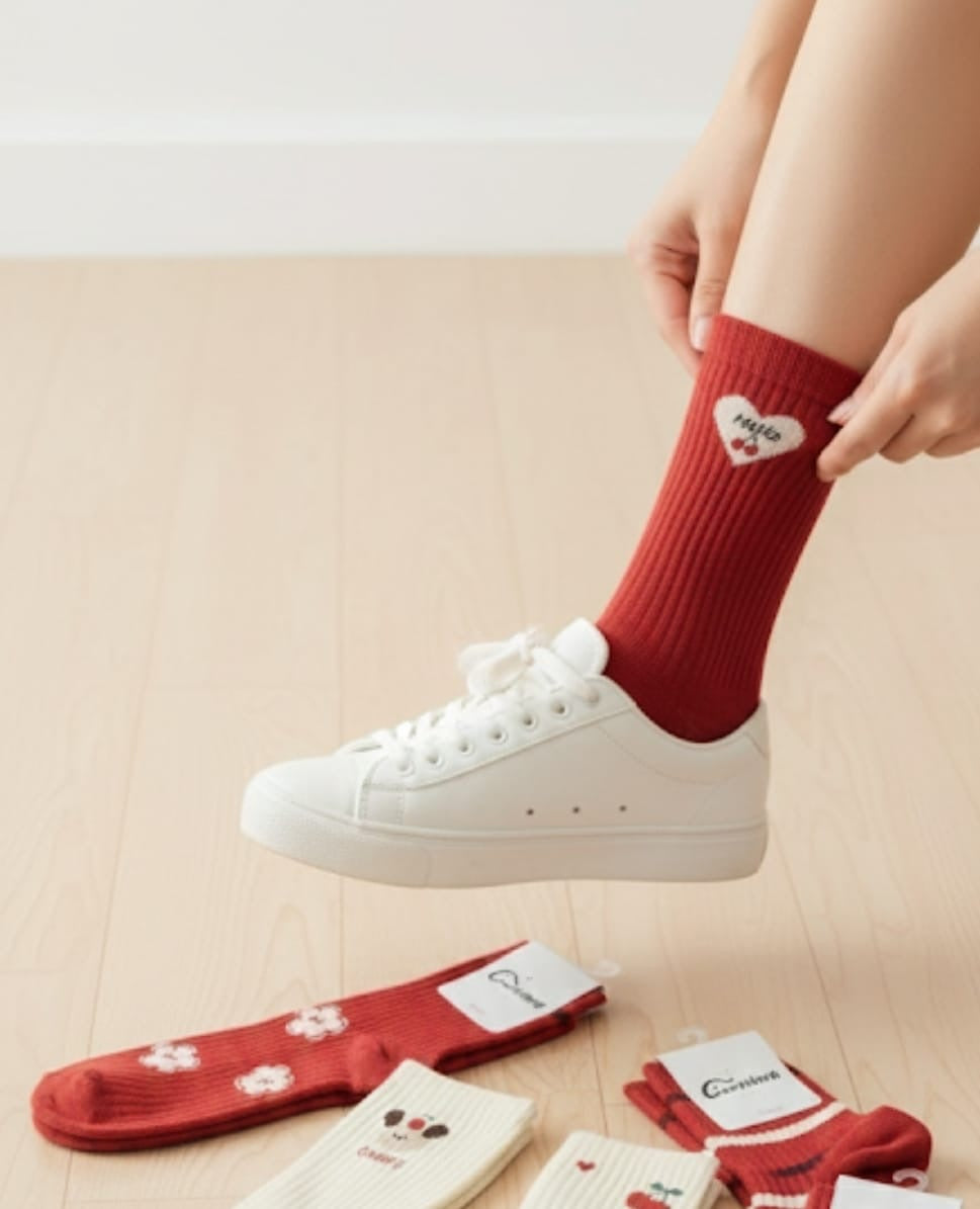 Berry Cherry Soft Socks