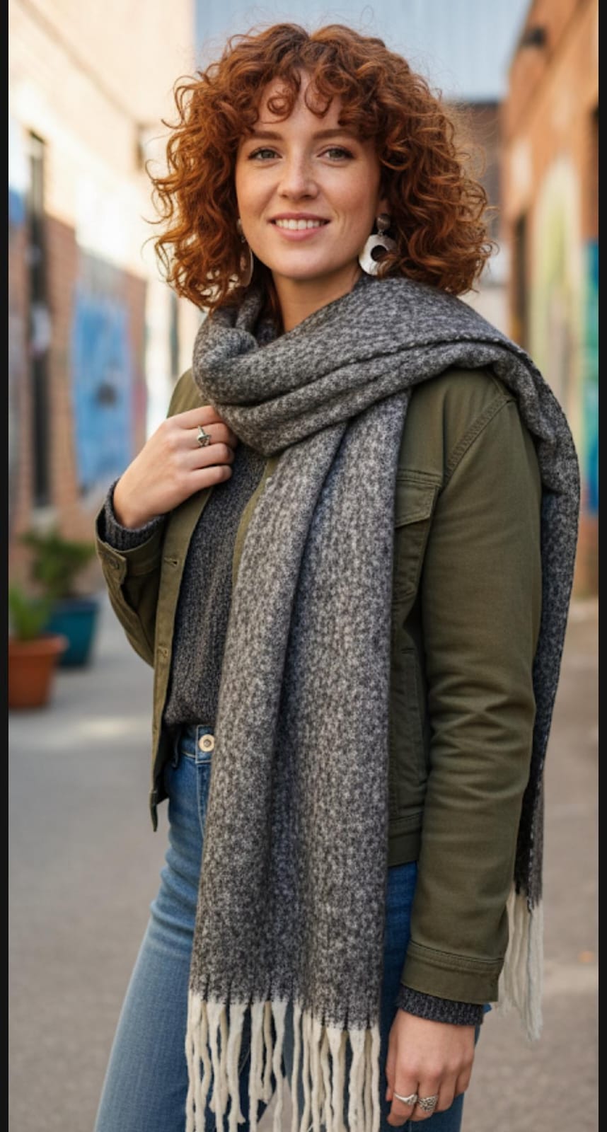 Heather Grey Scarf